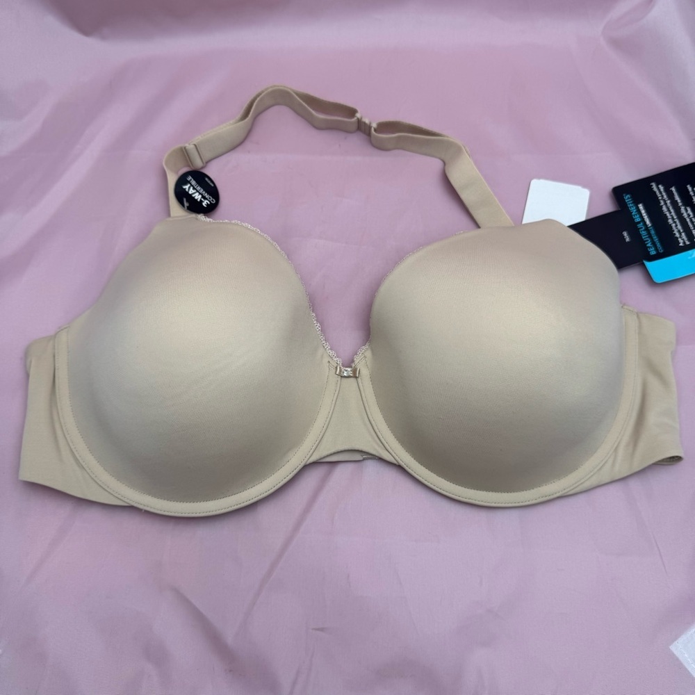 Vanity Fair NWT 42C Beige T-Shirt Bra Beautiful Benefits 76240 Underwire